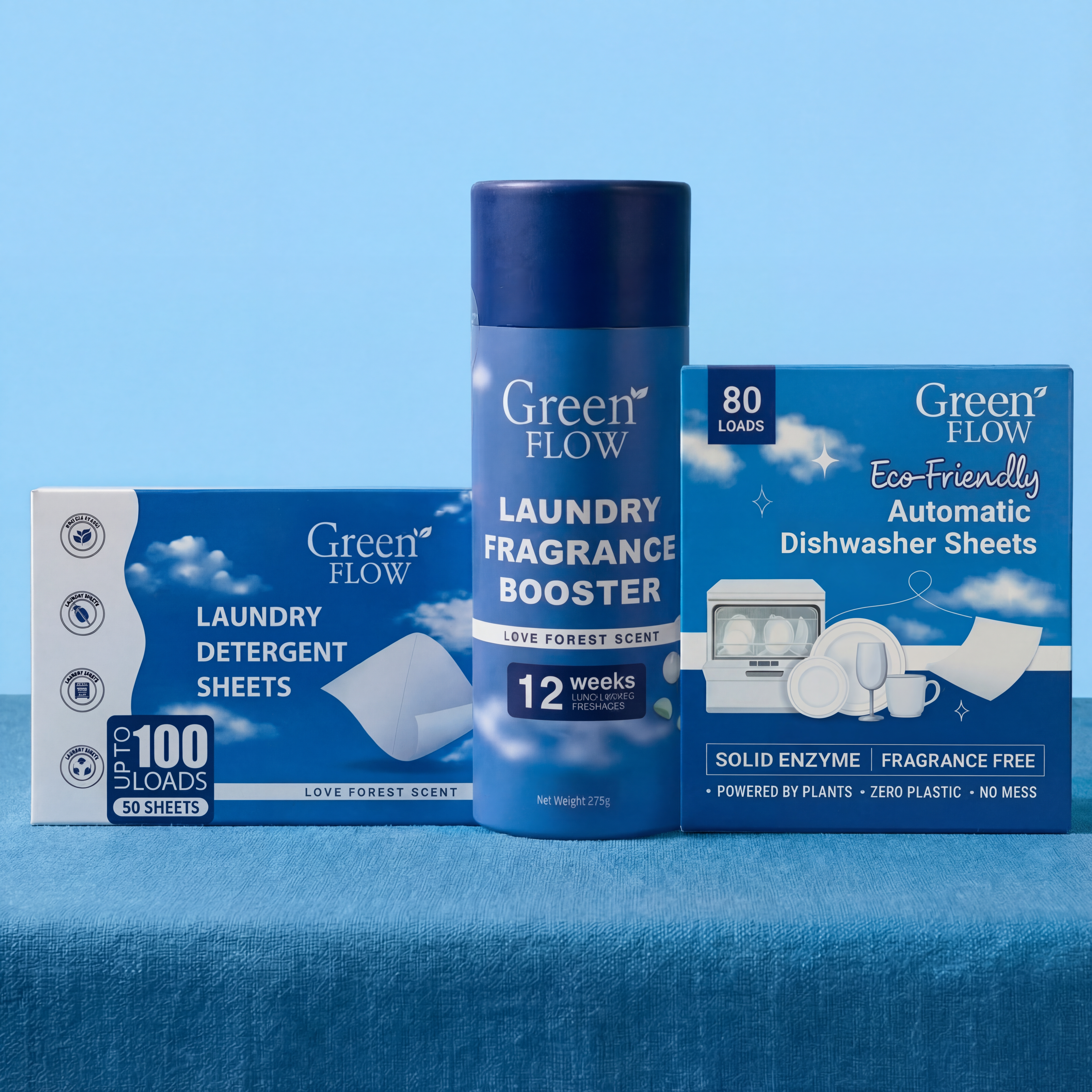 חבילת כדוריות ריח & דפי מדיח & דפי כביסה